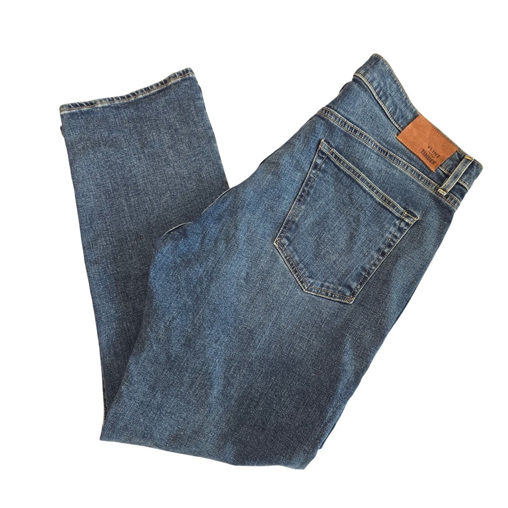 Flint and Tinder All-American Jeans Mens 36x30 Straight Fit Stretch Made in USA